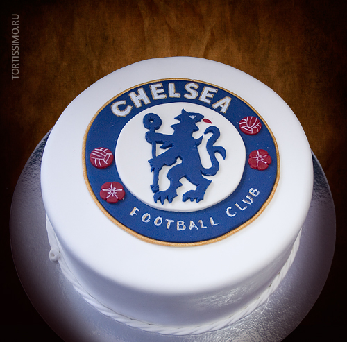 Футбольный торт с логотипом команды